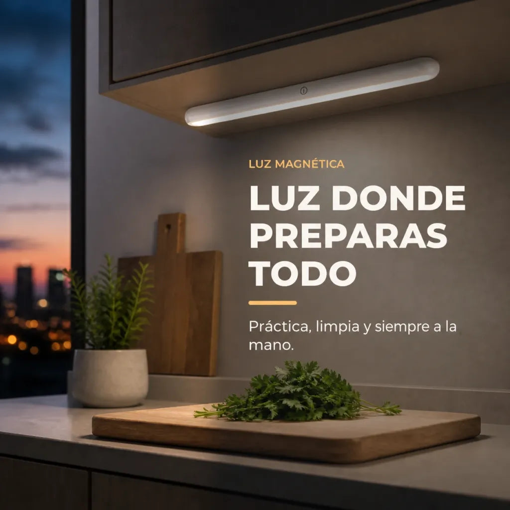 Luz Magnética Portátil — Ilumina Closets, Cabeceras y Rincones sin Cables